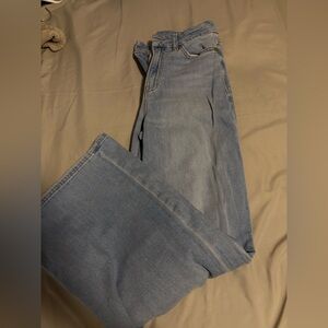 AMERICAN EAGLE Curvy High Rise Baggy Wide Leg Jeans